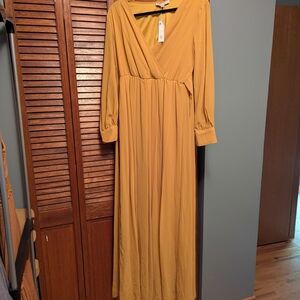 Baltic Born Mustard Long Sleeve Dress